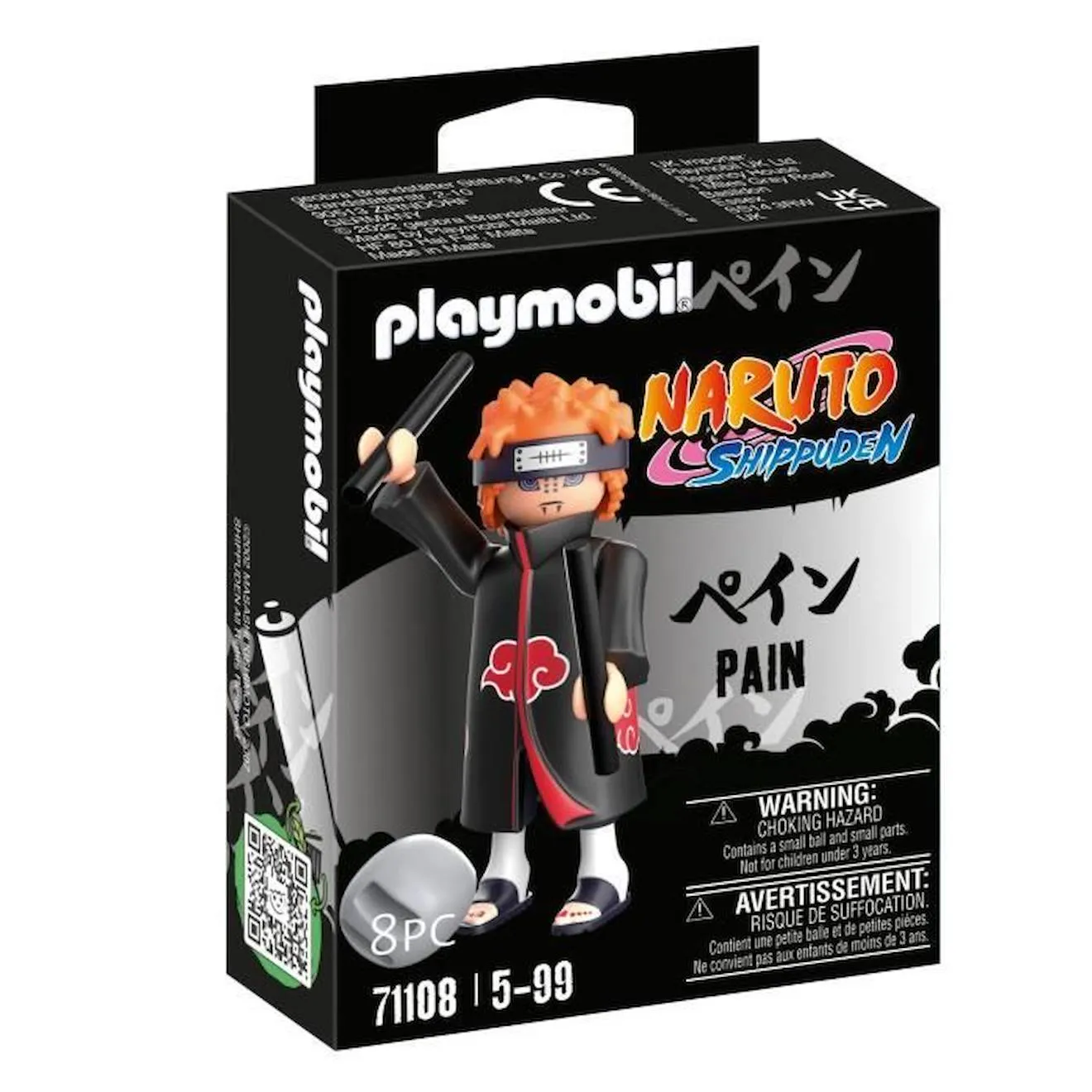 PLAYMOBIL - 71108 - Pain - Naruto Shippuden - Personnage de manga ninja avec accessoires bleu - Playmobil