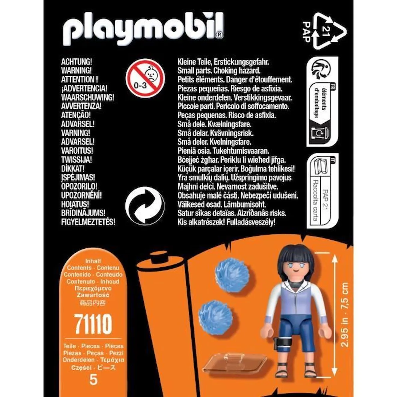 PLAYMOBIL - Naruto Shippuden - Hinata - Figurine de ninja avec accessoires bleu - Playmobil