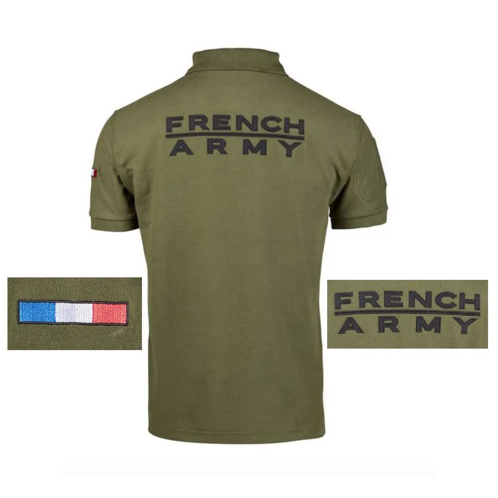 POLO FRENCH ARMY ARES VERT KAKI