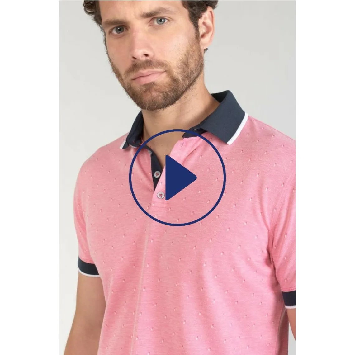 Polo NOVIL rose en coton Le Temps des Cerises - Maillot de corps Homme sur MenCorner