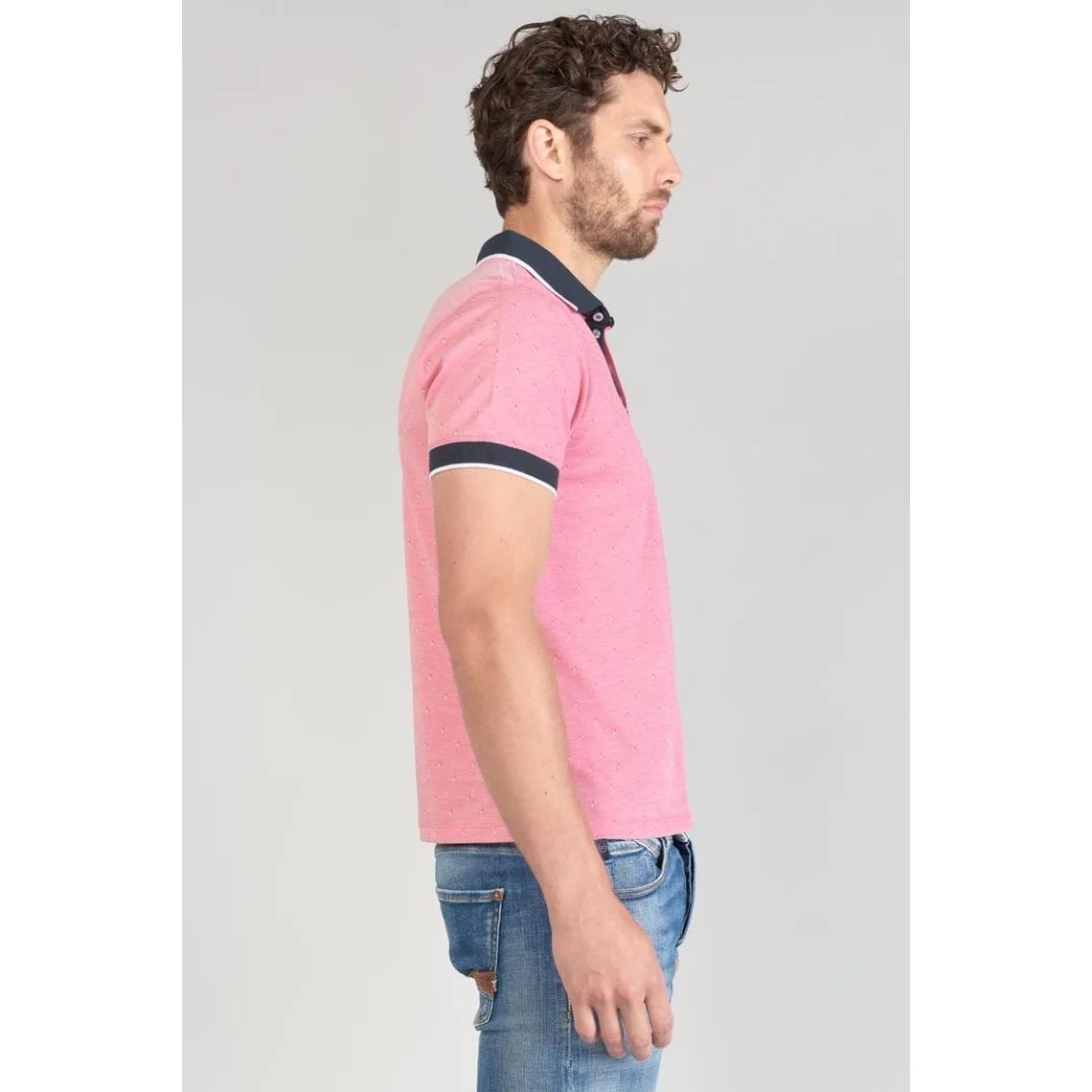 Polo NOVIL rose en coton Le Temps des Cerises - Maillot de corps Homme sur MenCorner