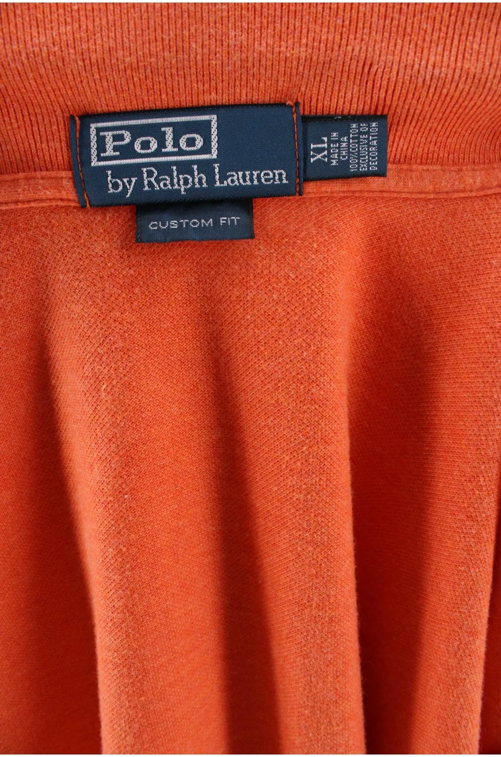 Polo Ralph Lauren Custom orange / Vêtement occasion vintage friperie