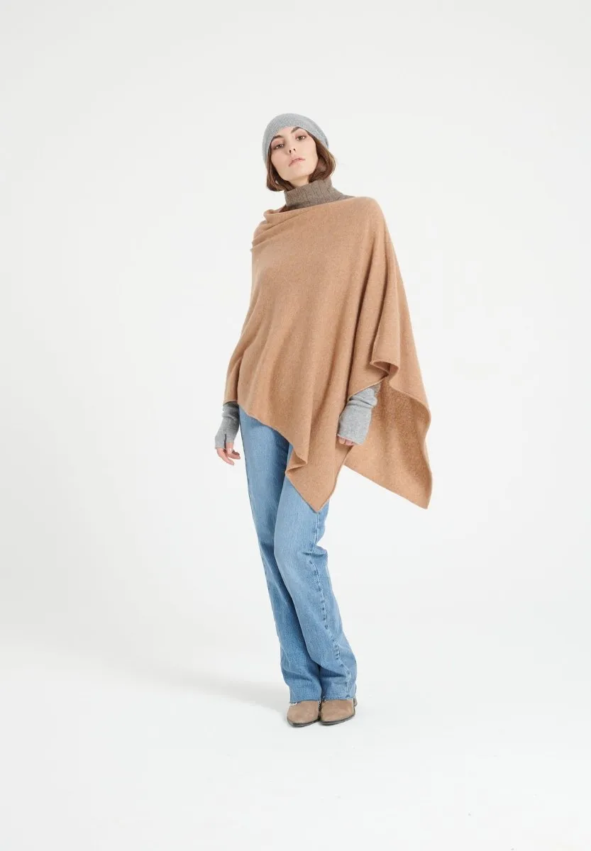 Poncho cachemire camel femme - LILLY 9