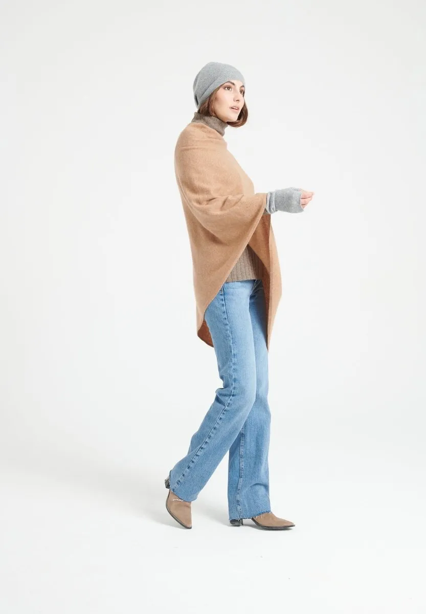 Poncho cachemire camel femme - LILLY 9