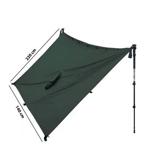 Poncho tarp ultra-light vert