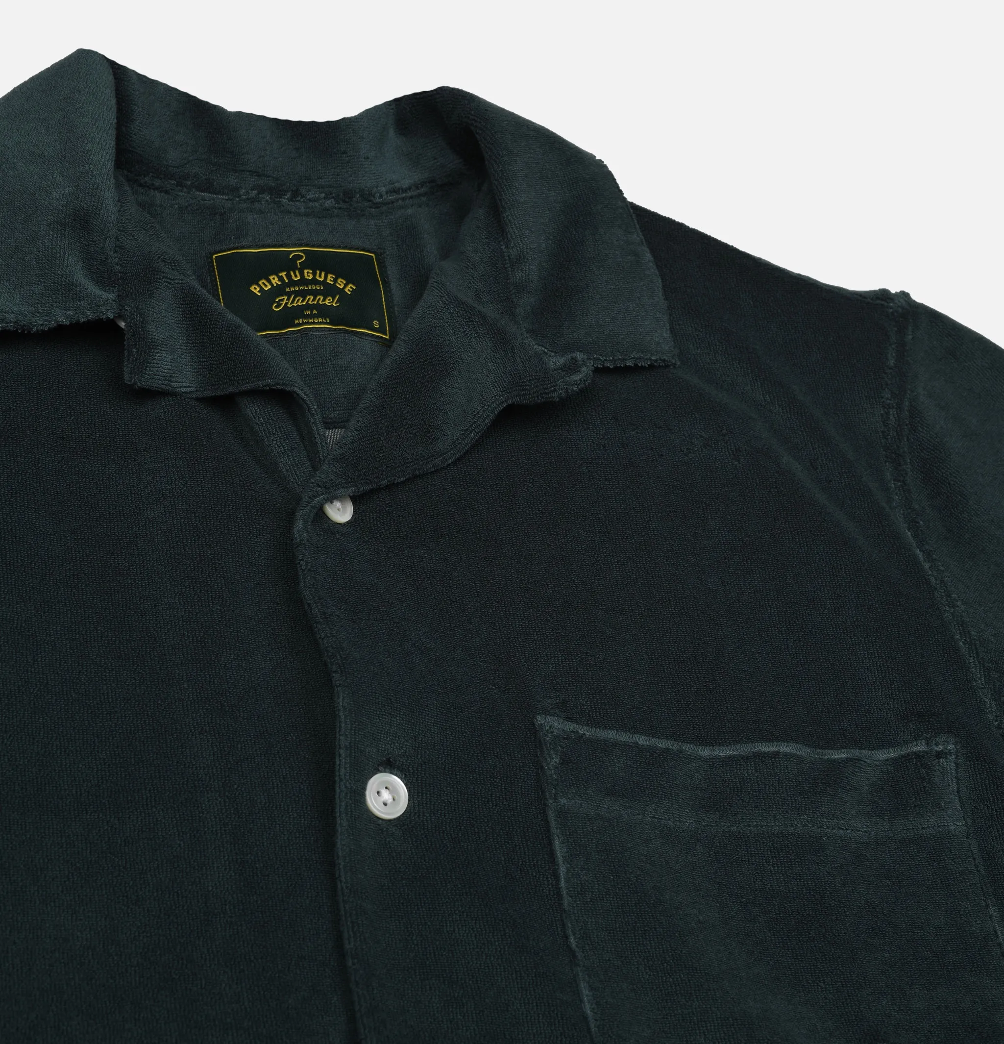 Portuguese Flannel |Chemise Terry Green | Shop Royalcheese Paris