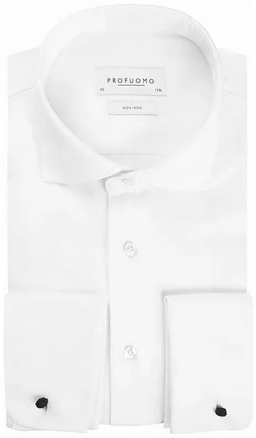 Profuomo Chemise Cut Away Manchette Double Blanc PP0H0A025