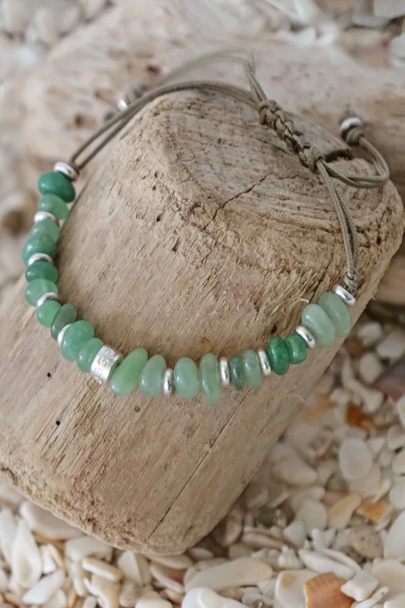 "Happiness" Bracelet Vert Cristal