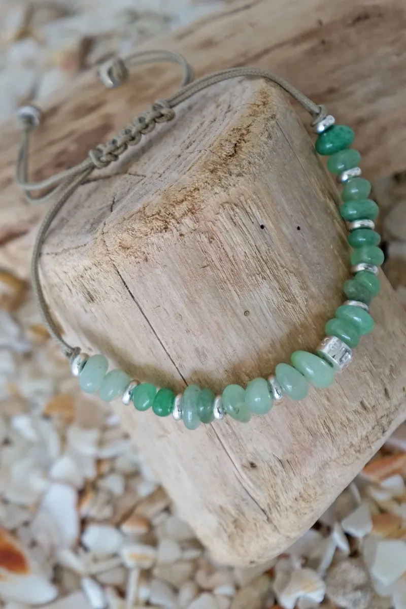 "Happiness" Bracelet Vert Cristal