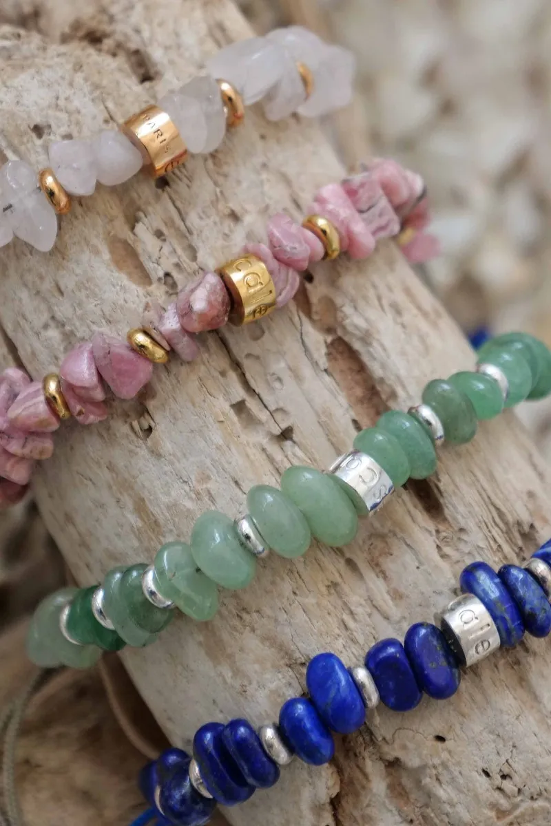 "Happiness" Bracelet Vert Cristal