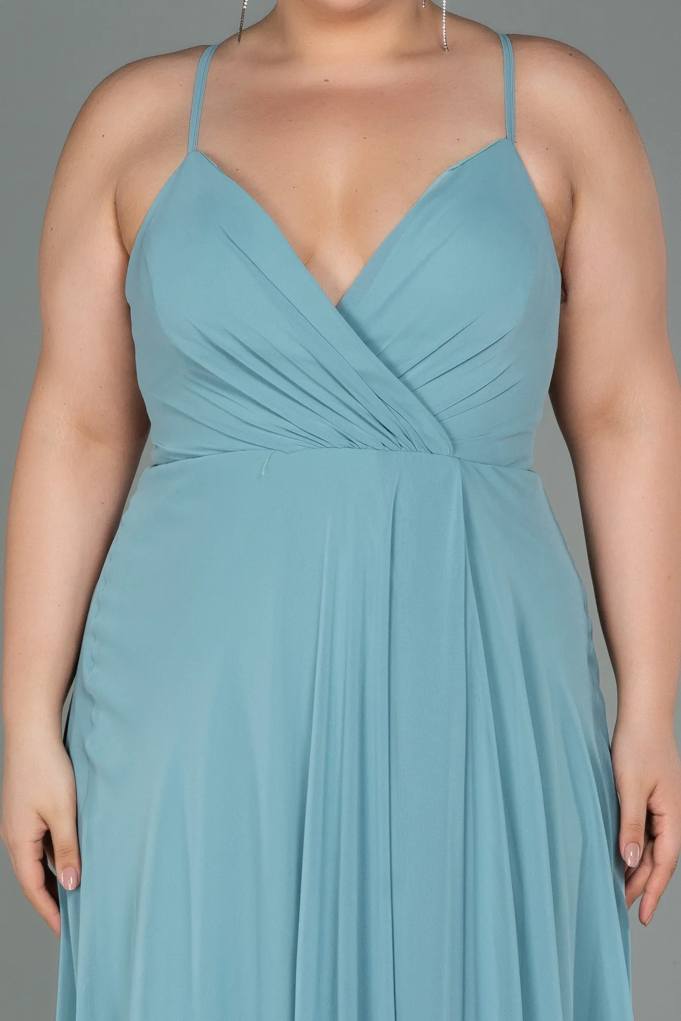 Robe De Soirée Grande Taille Longue Turquoise ABU1324