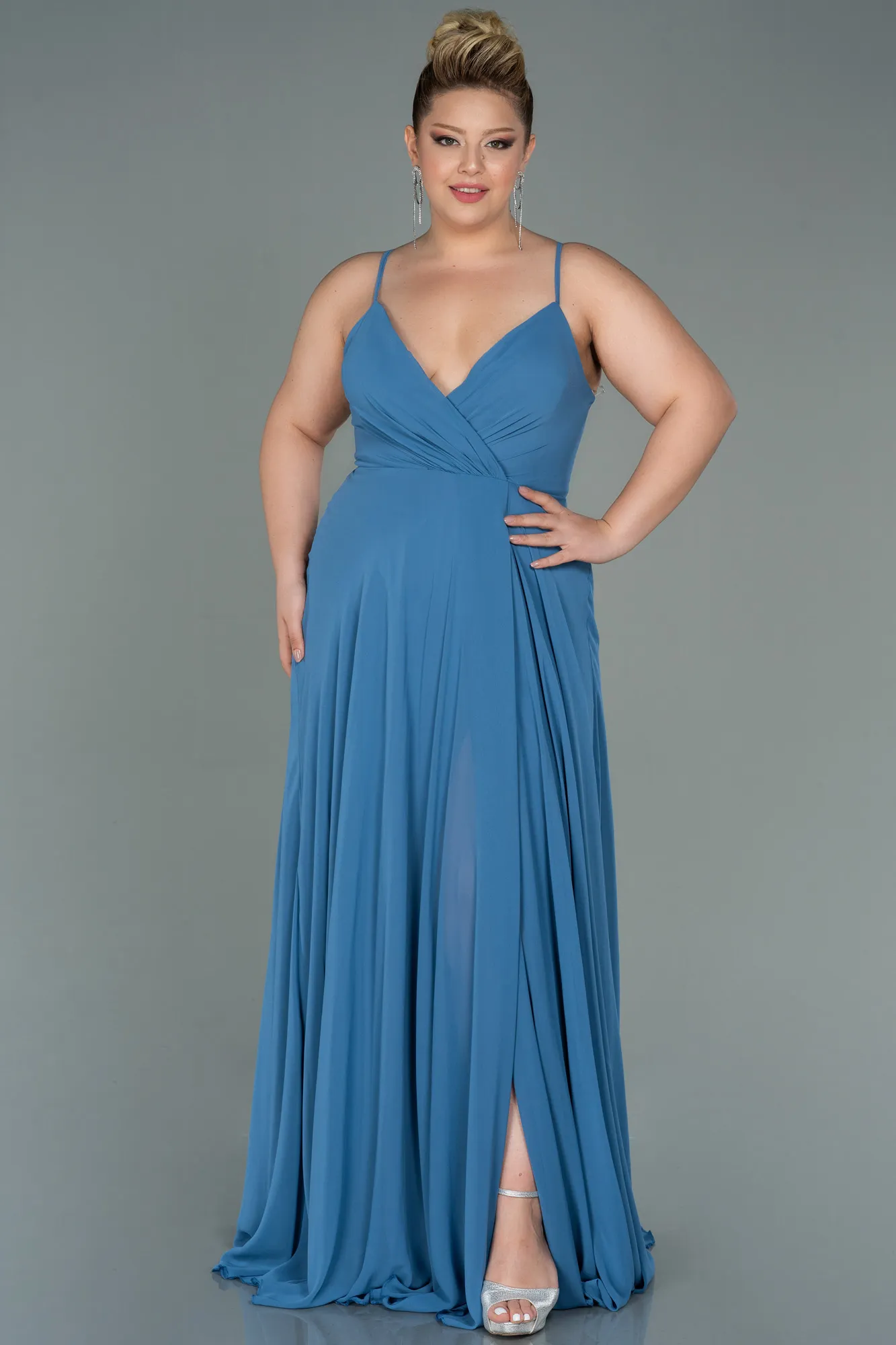 Robe De Soirée Grande Taille Longue Turquoise ABU1324