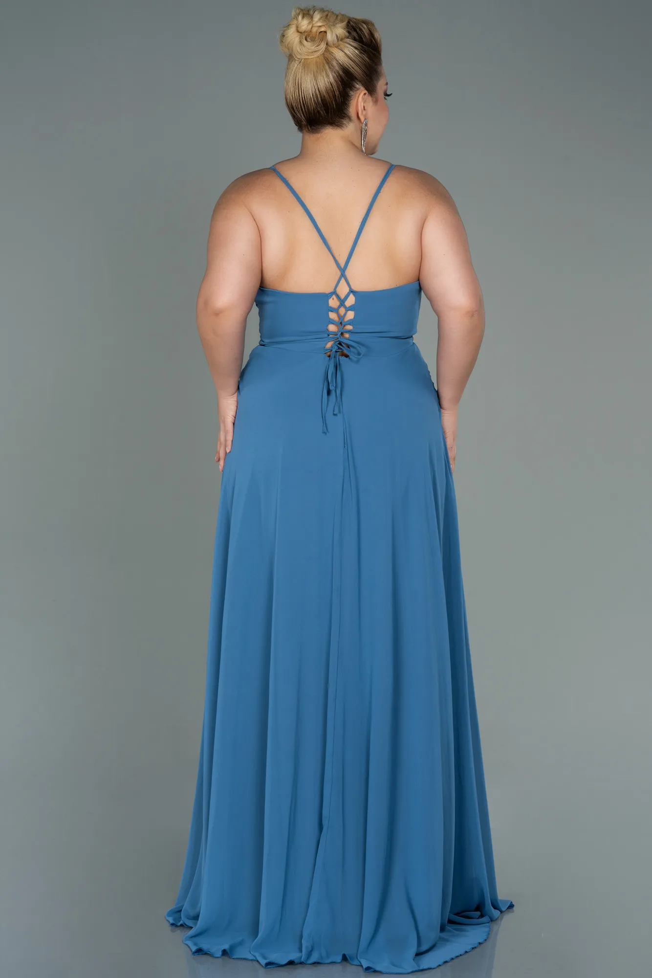 Robe De Soirée Grande Taille Longue Turquoise ABU1324