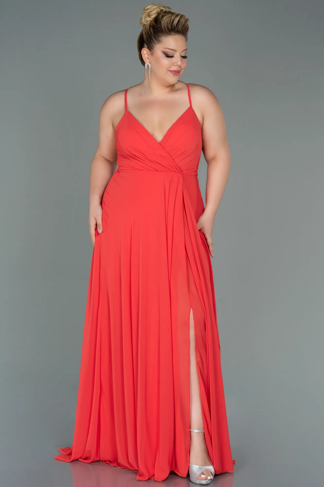 Robe De Soirée Grande Taille Longue Turquoise ABU1324