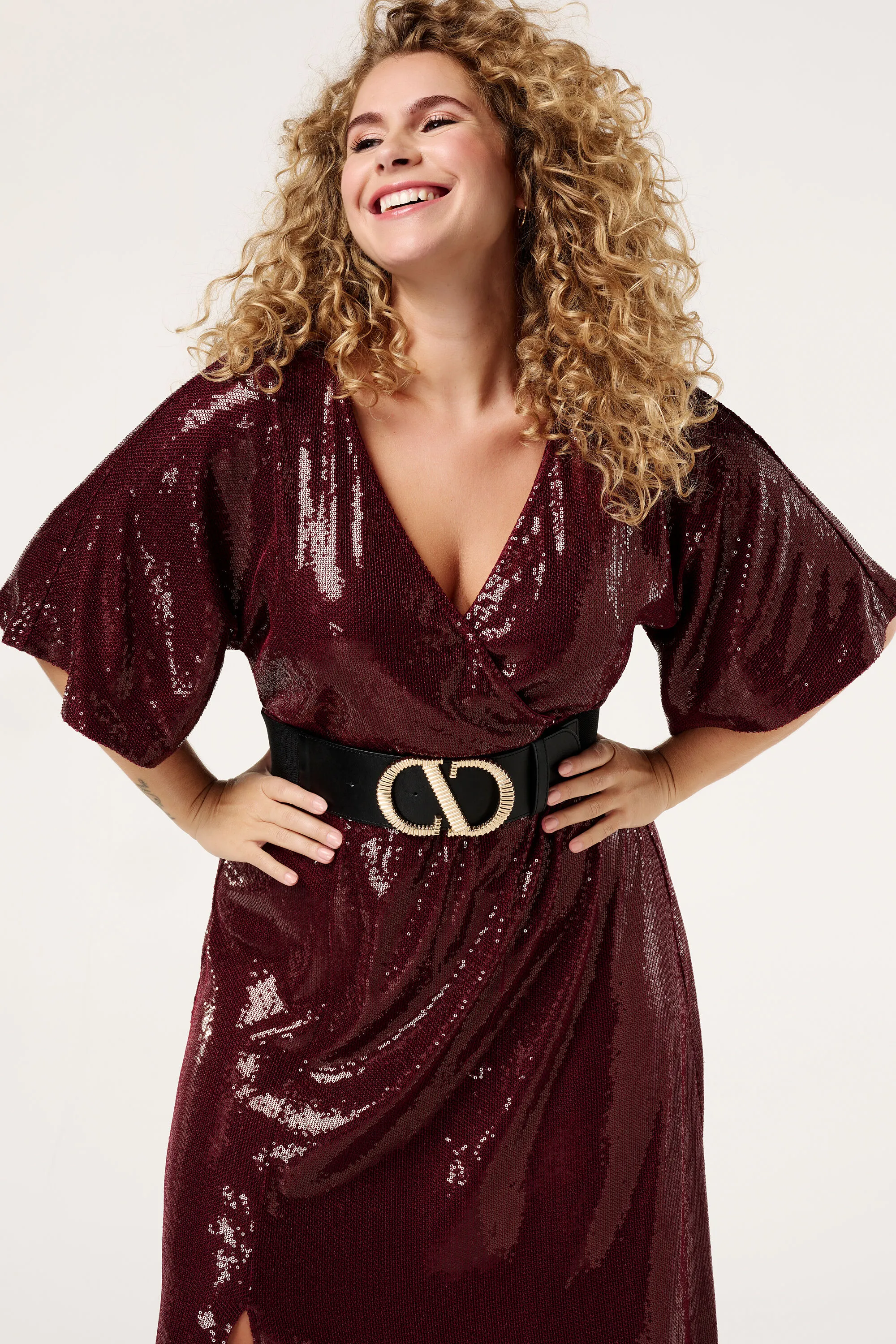 Robe longue avec paillettes