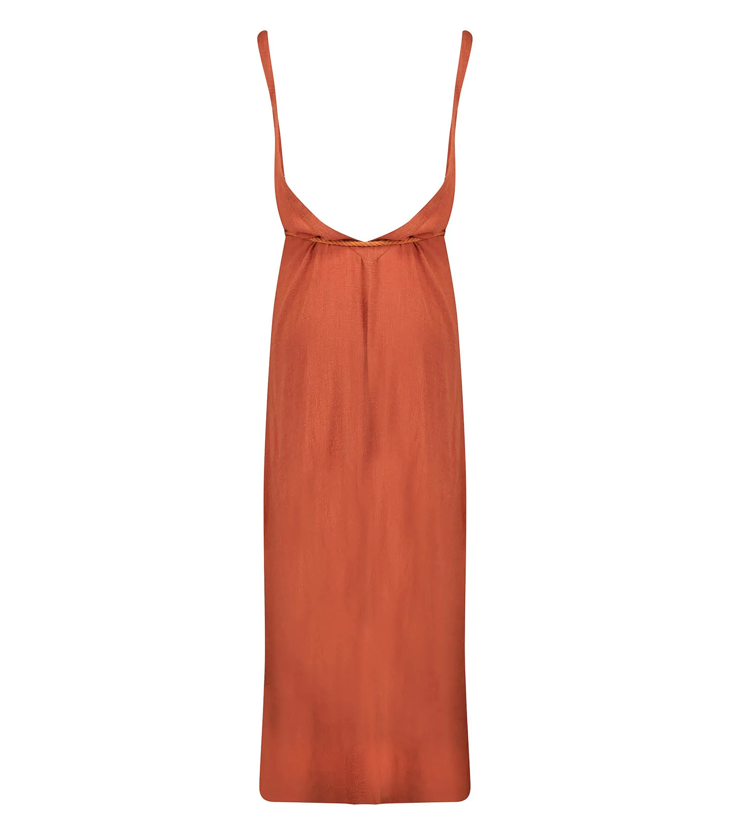 Robe longue Palma de Mallorca Terracotta Maison Saint Julien - Jane de Boy