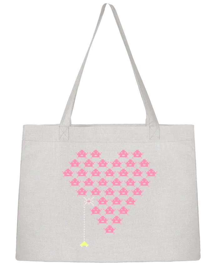 Sac Shopping Pixel Cœur par KronoArt