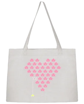 Sac Shopping Pixel Cœur par KronoArt