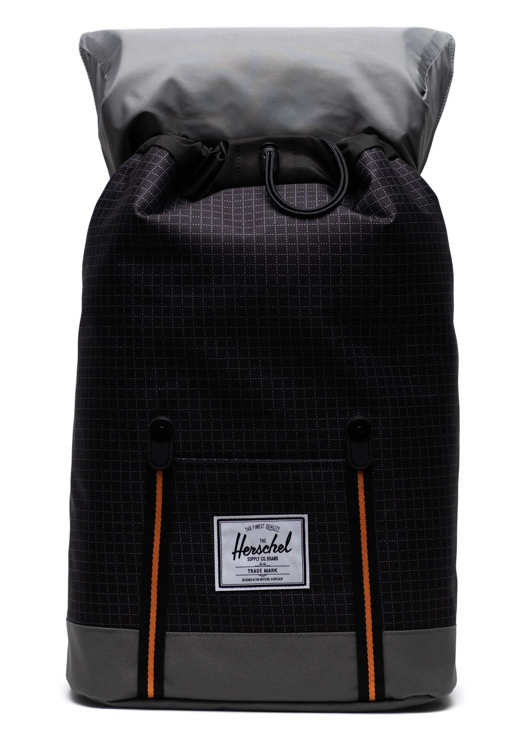 Sac à Dos Herschel Supply Co. Retreat Black Grid Gargoyle Sun Orange