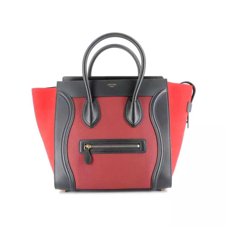 Sac à main Luggage Celine Cuir Rouge