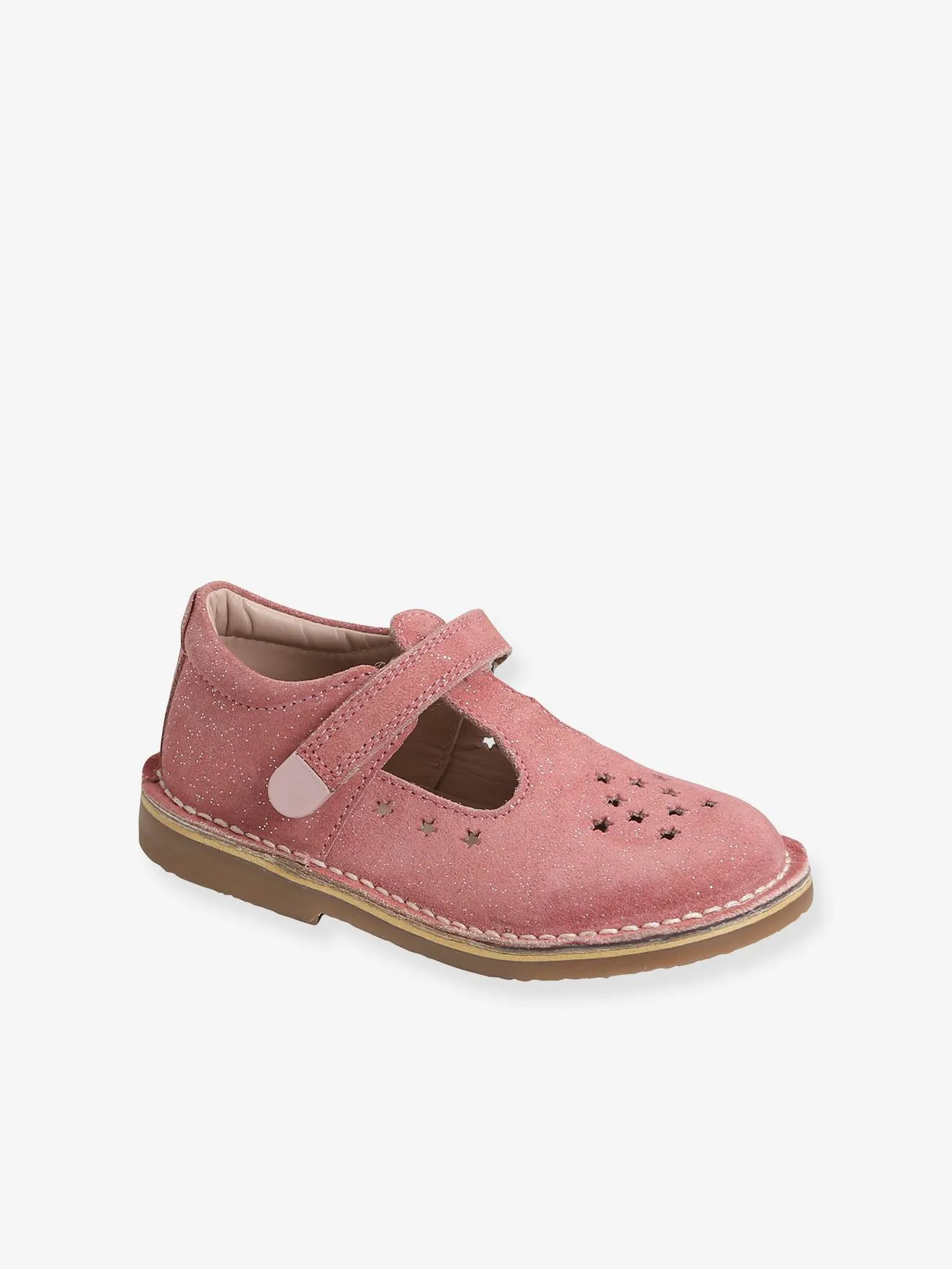 Salomés cuir fille collection maternelle rose - Vertbaudet