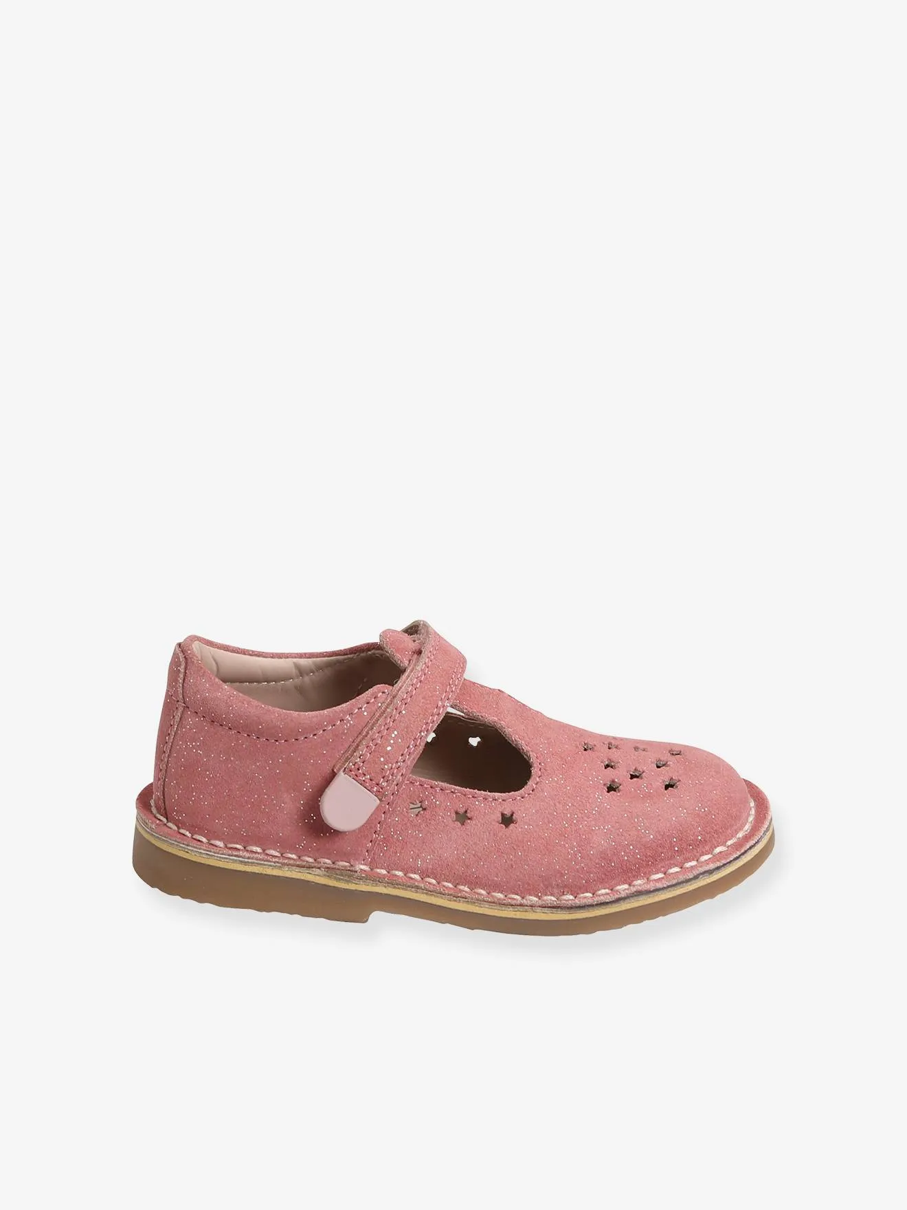 Salomés cuir fille collection maternelle rose - Vertbaudet