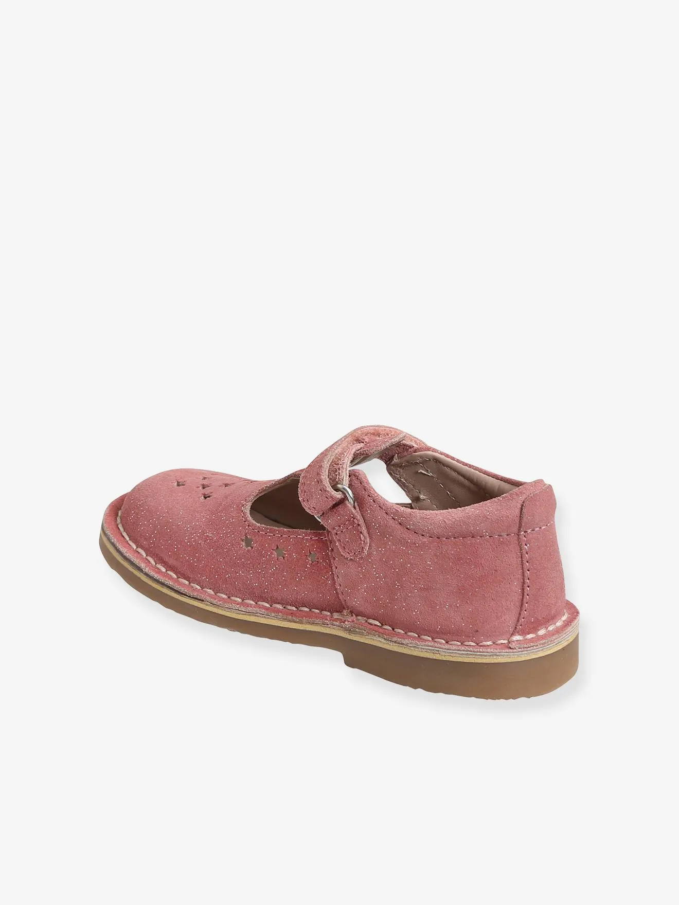 Salomés cuir fille collection maternelle rose - Vertbaudet