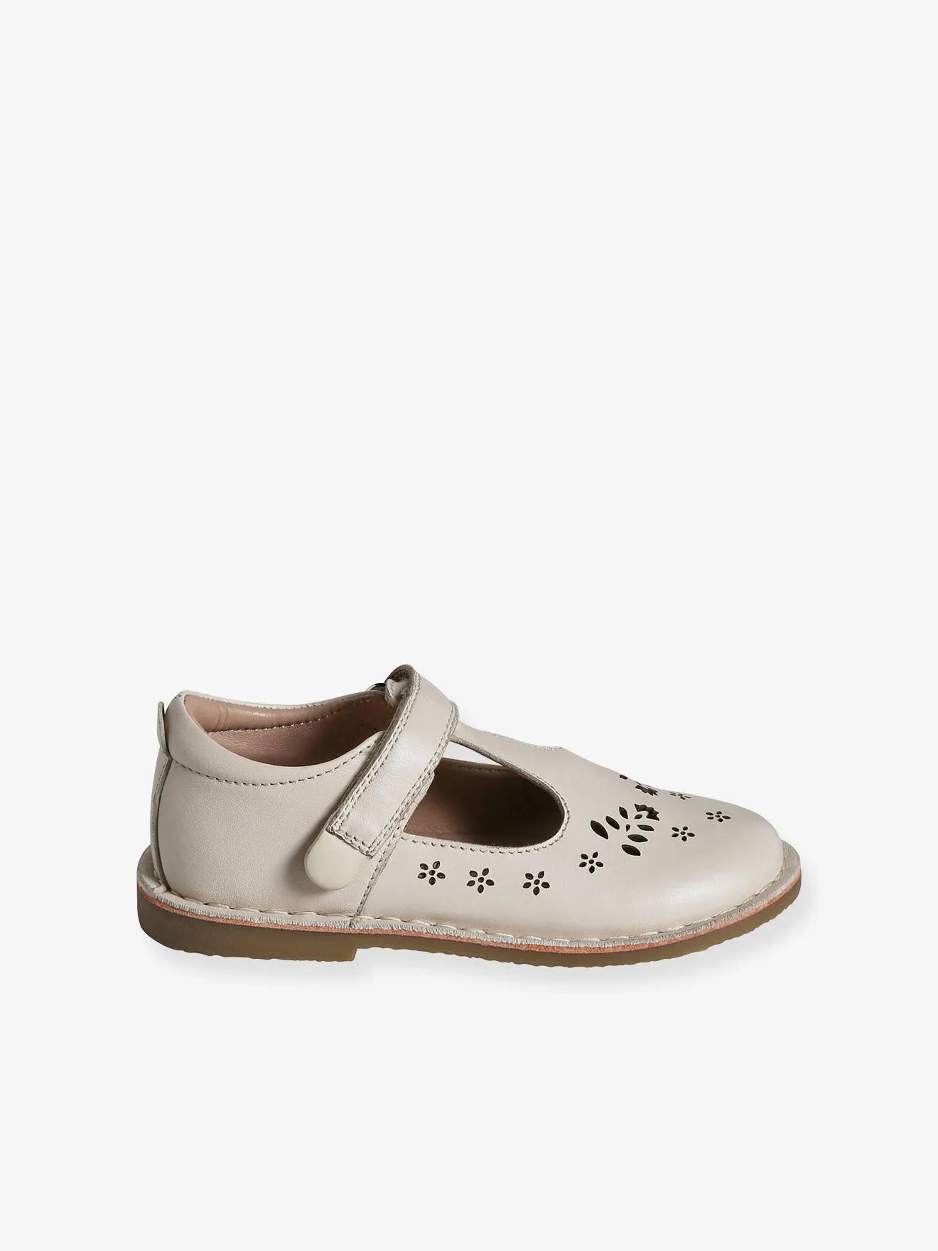 Salomés cuir fille collection maternelle rose - Vertbaudet