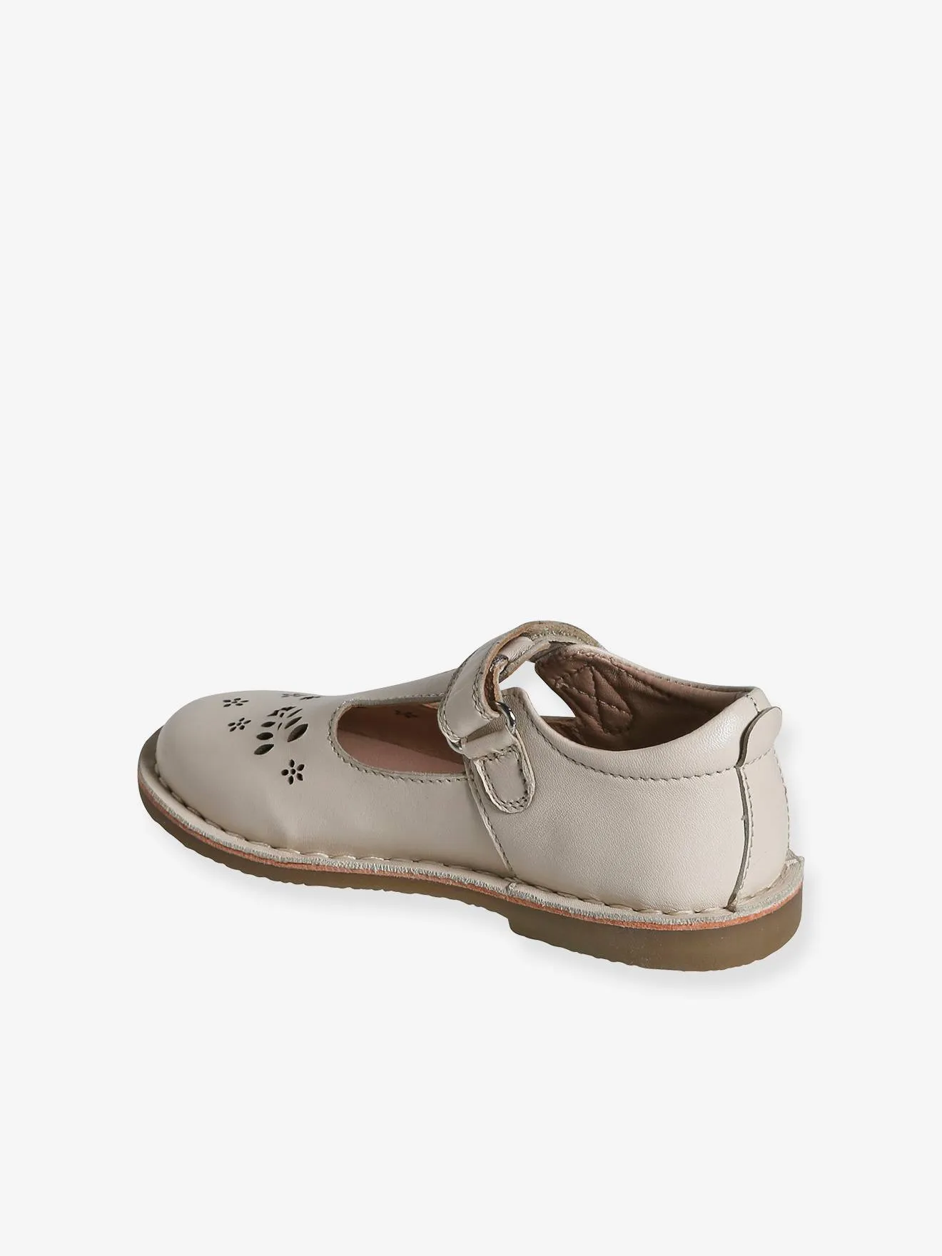 Salomés cuir fille collection maternelle rose - Vertbaudet