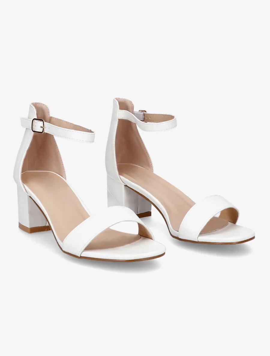 Sandales classiques en simili - Blanc