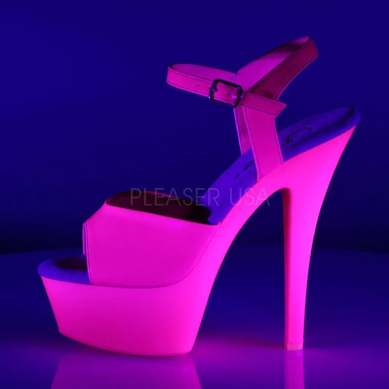 Sandales roses fluorescentes