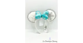 Serre tête Oreilles Minnie Mouse La reine des neiges Disneyland Paris 2022 Disney Ears blanc bleu flocon