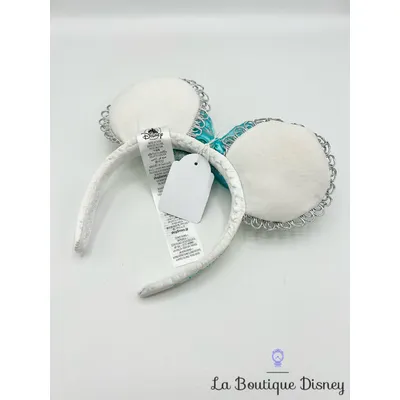 Serre tête Oreilles Minnie Mouse La reine des neiges Disneyland Paris 2022 Disney Ears blanc bleu flocon