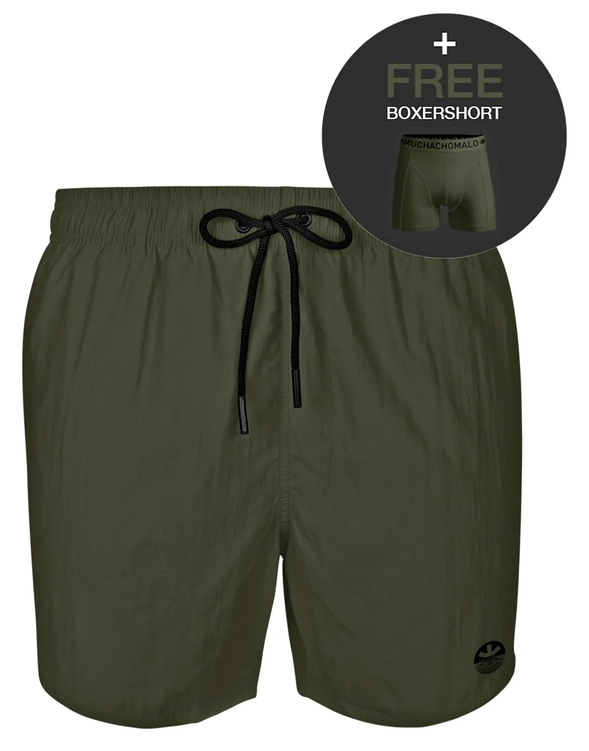 Short de Bain Muchachomalo Homme Solid Army Green