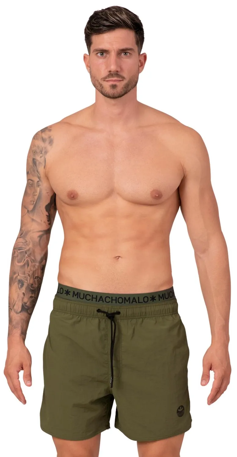 Short de Bain Muchachomalo Homme Solid Army Green