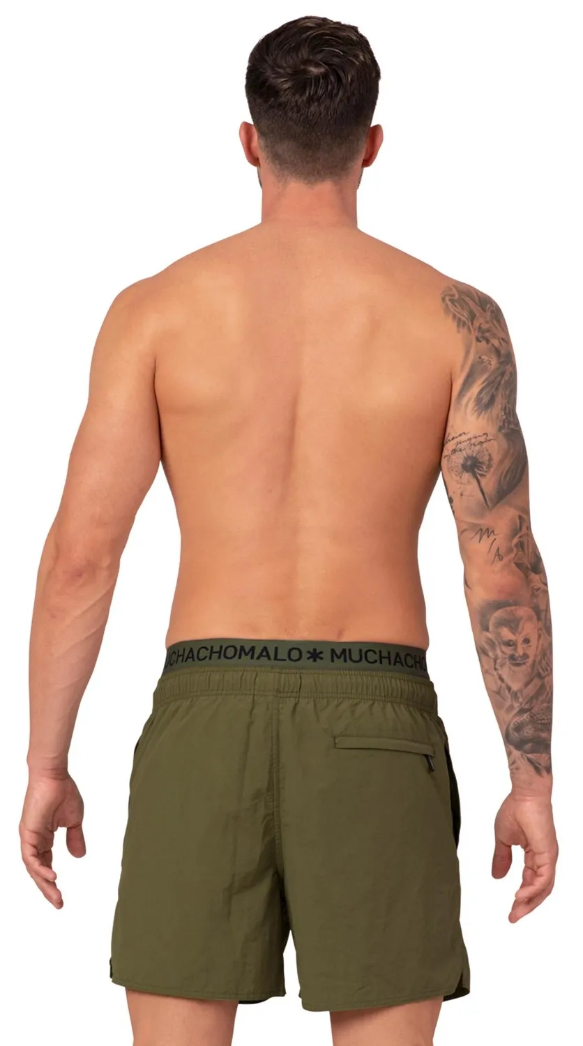 Short de Bain Muchachomalo Homme Solid Army Green