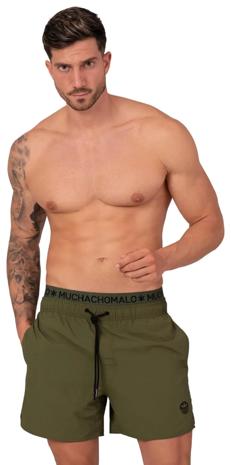 Short de Bain Muchachomalo Homme Solid Army Green