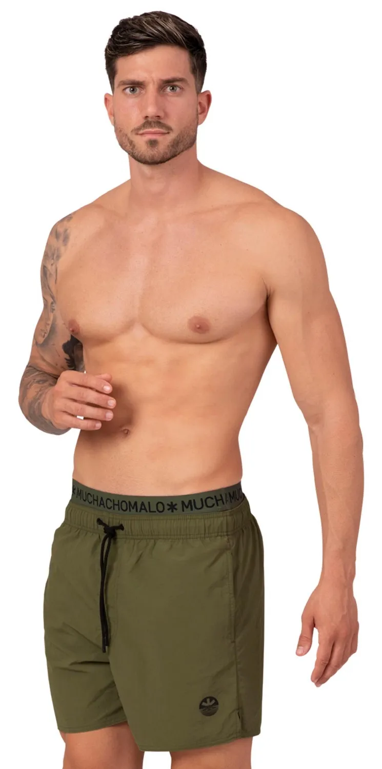 Short de Bain Muchachomalo Homme Solid Army Green