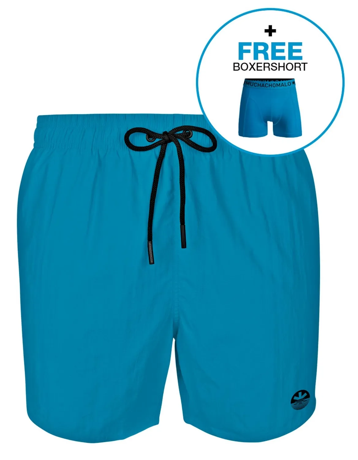 Short de Bain Muchachomalo Homme Solid Neon Blue