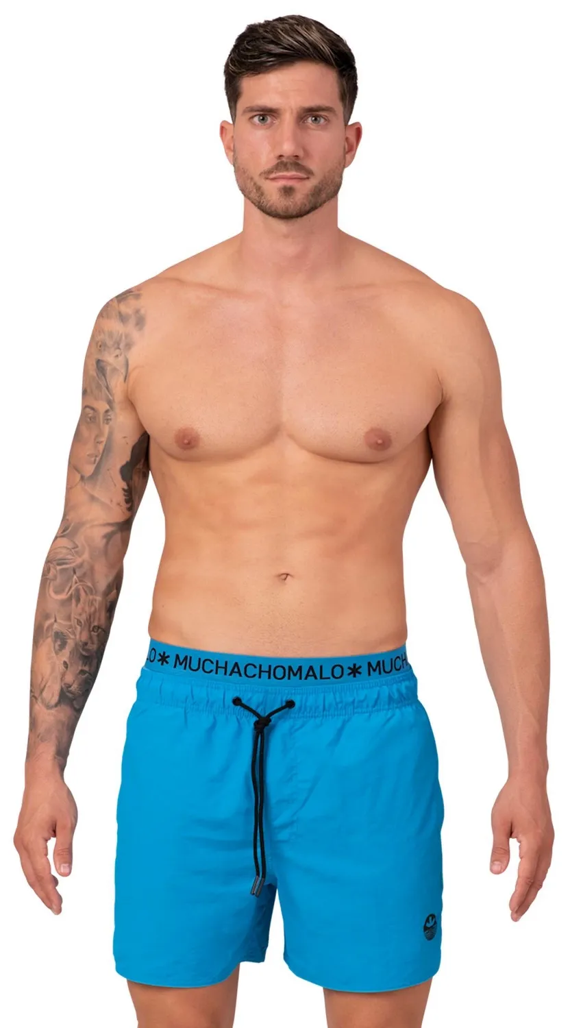 Short de Bain Muchachomalo Homme Solid Neon Blue