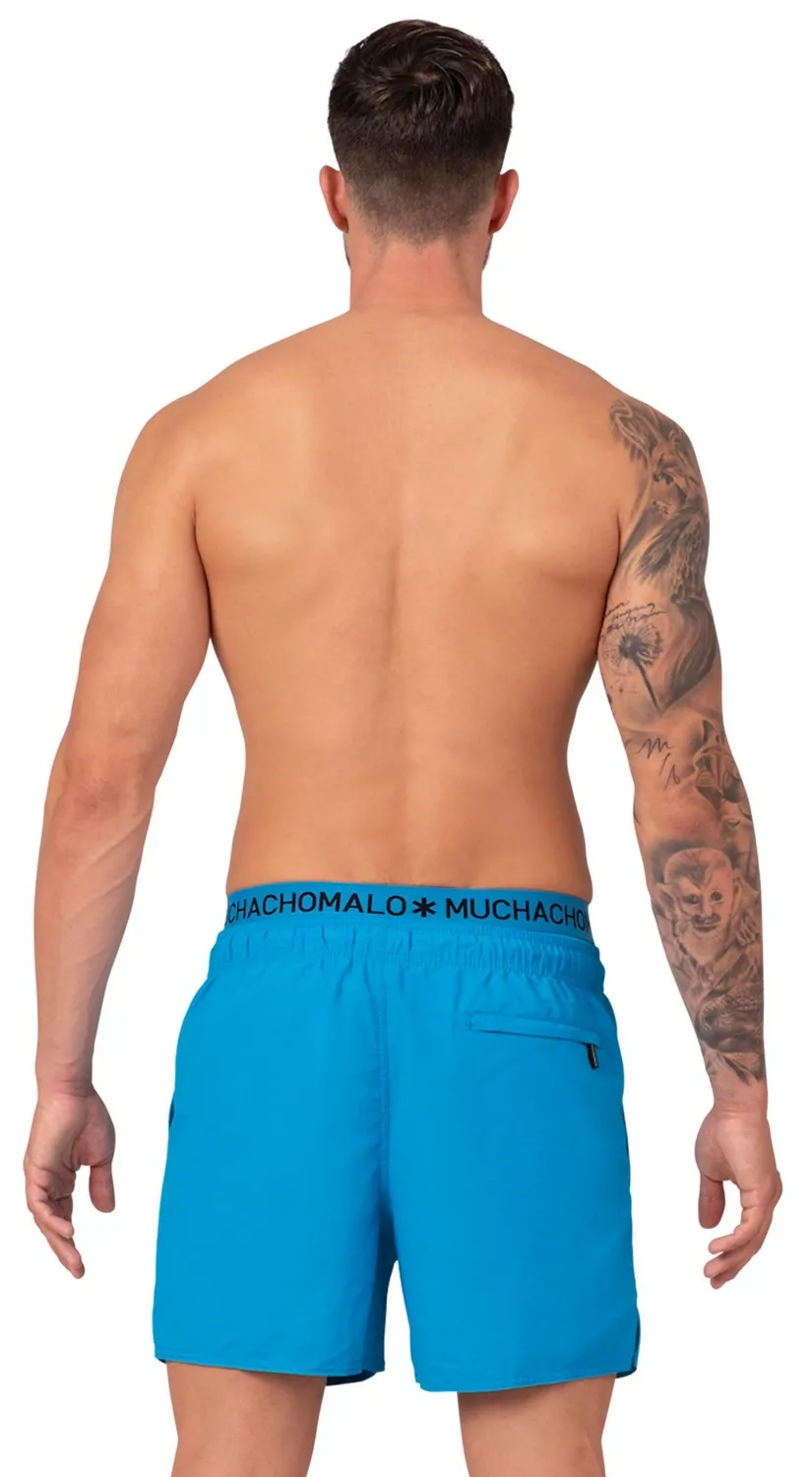 Short de Bain Muchachomalo Homme Solid Neon Blue