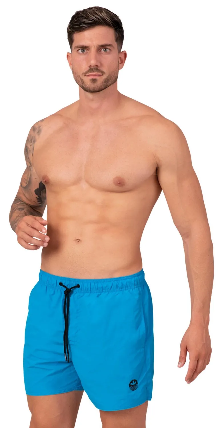 Short de Bain Muchachomalo Homme Solid Neon Blue