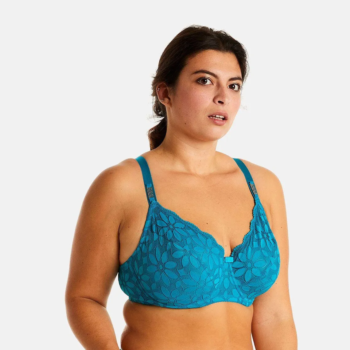 Soutien-gorge à armatures turquoise Fossette bleu | 3 Suisses