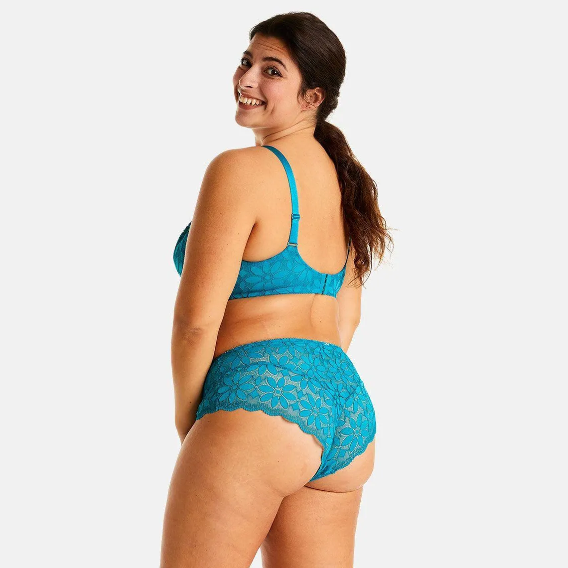 Soutien-gorge à armatures turquoise Fossette bleu | 3 Suisses