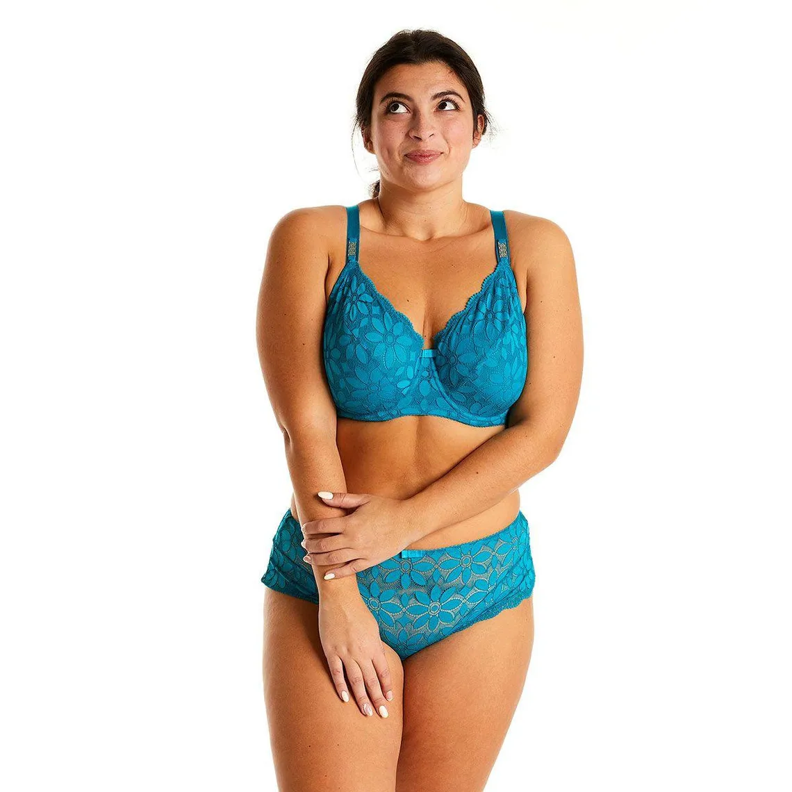 Soutien-gorge à armatures turquoise Fossette bleu | 3 Suisses