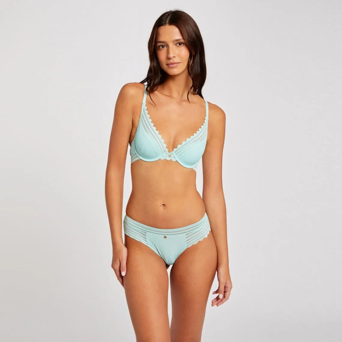 Soutien-gorge ampliforme coque moulée turquoise Tina bleu | 3 Suisses