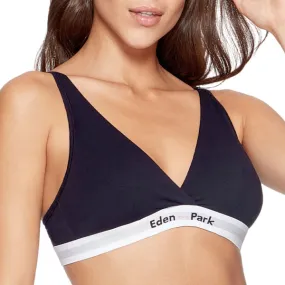 Soutien-gorge triangle sans armatures bleu en coton par Eden Park