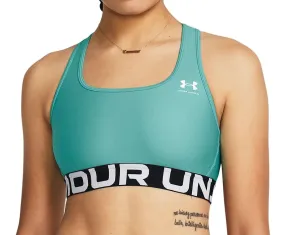 soutien-gorge Under Armour HeatGear Authentics Mid - Radial Turquoise/White - women´s