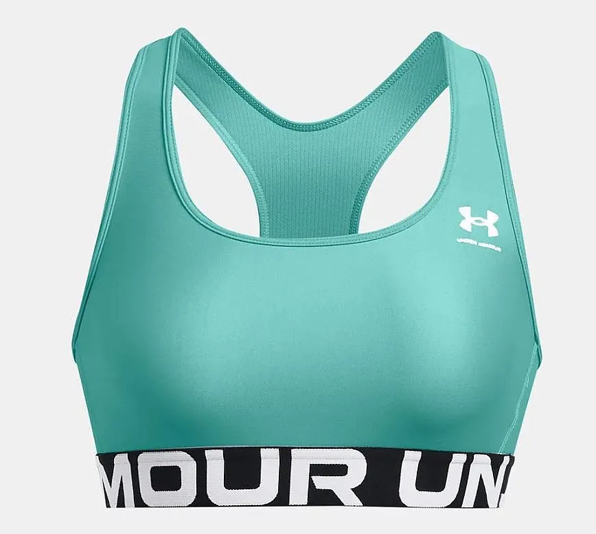 soutien-gorge Under Armour HeatGear Authentics Mid - Radial Turquoise/White - women´s