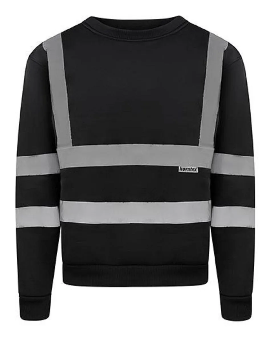 Sweat de travail haute visibilité - Homme - REF KXSW - noir 